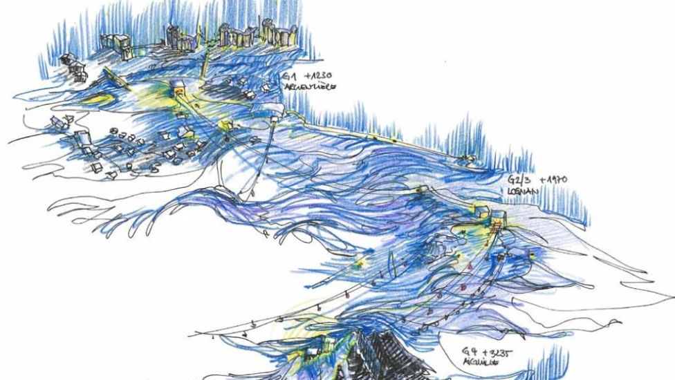 Croquis téléphérique RPBW